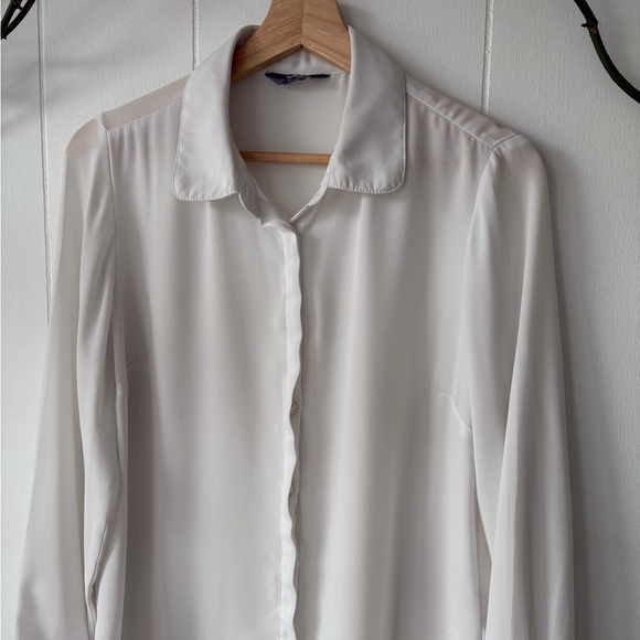 Max White Button Down Blouse - Picture 3 of 5
